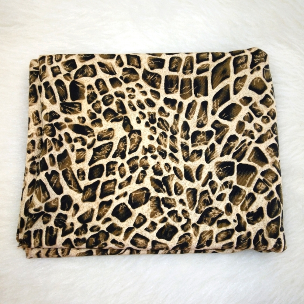 FABRIC Synthetic/polyester animal print in neutral, 3.5 yards